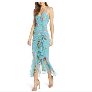 ASTR the Label Floral Ruched Front Maxi Dress